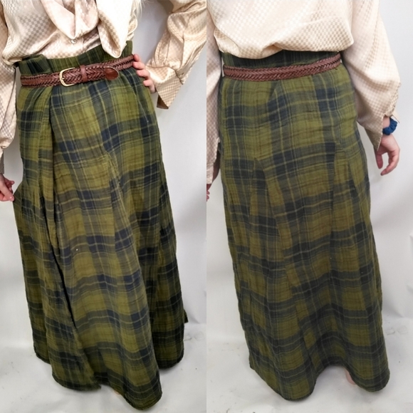 Ruff Hewn Dresses & Skirts - Ruff Hewn Plaid green skirt